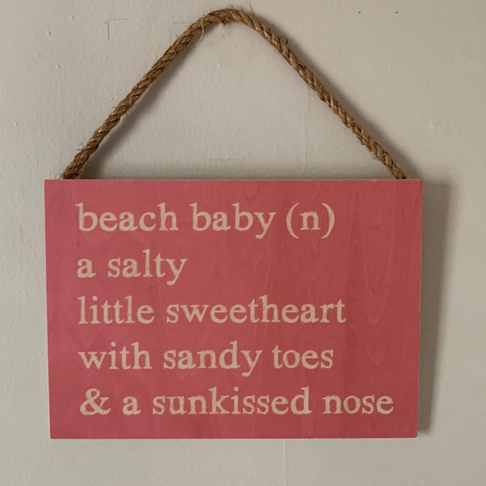 SoHa Living Beach Baby Sign
